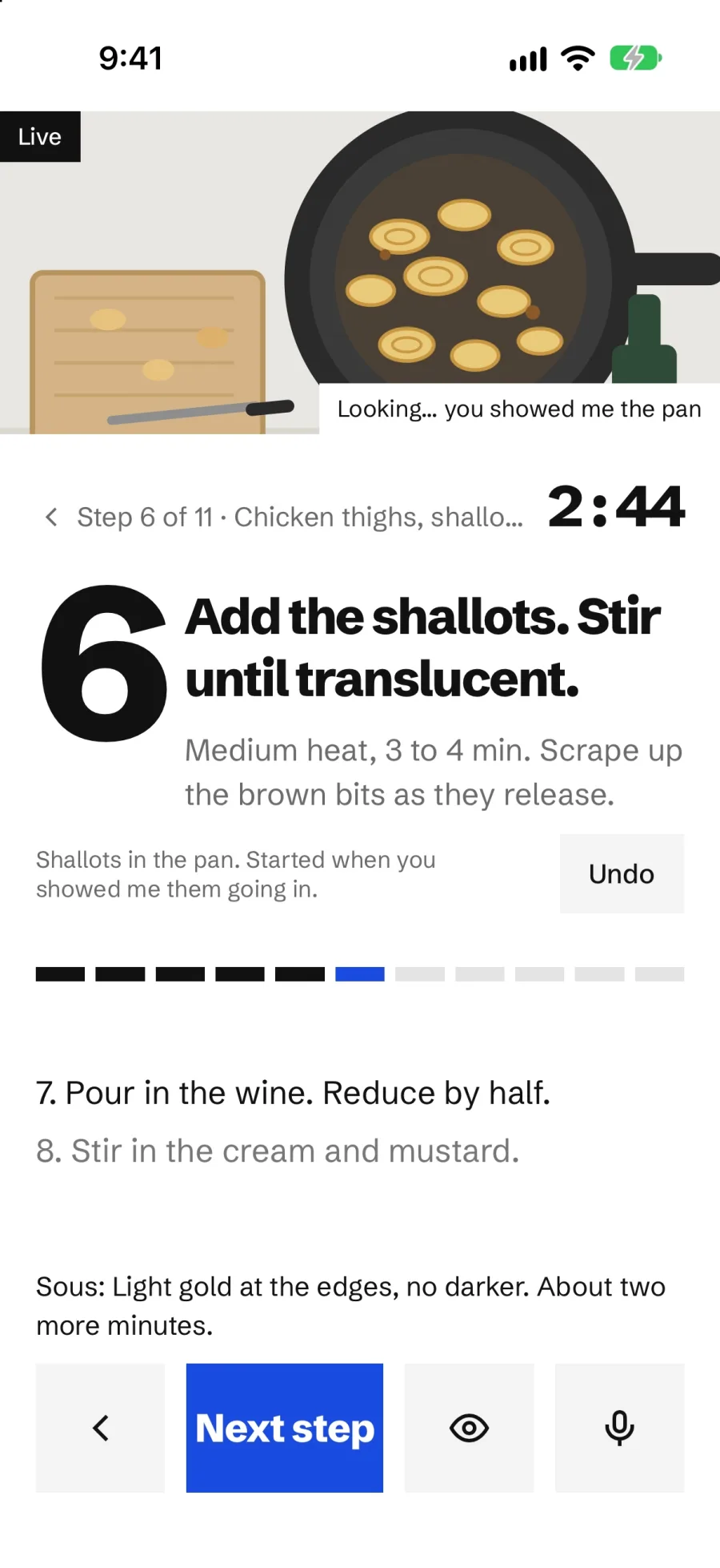 The same cook on iPhone.